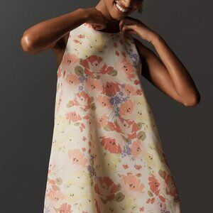 Maeve Sleeveless Crew-Neck Chiffon Mini Dress